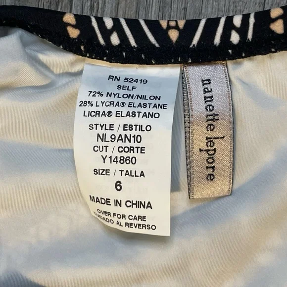 Nanette Lepore Black Floral Halter One-Piece Swimsuit. NWOT - Picture 6 of 6